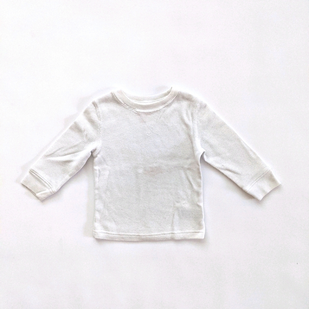 Cat & Jack White Long Sleeve Thermal Shirt